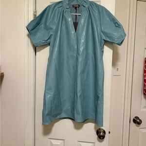 THML NWT Leather Light Blue Dress